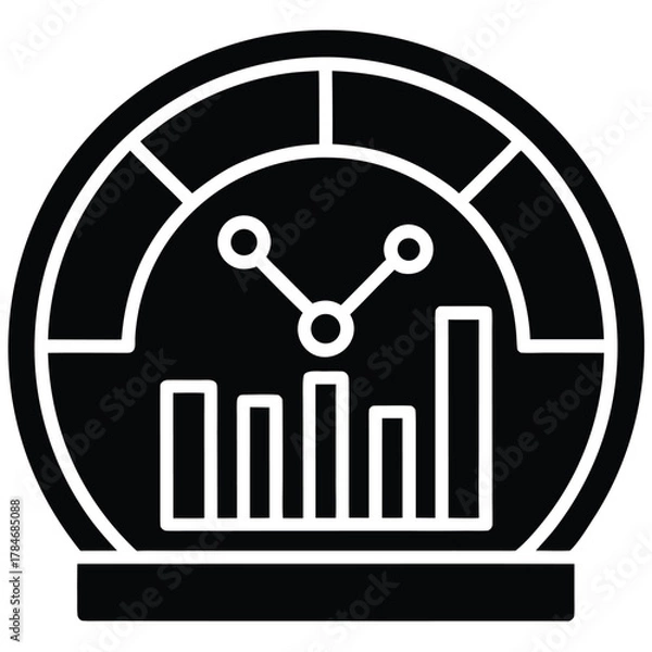 Fototapeta kpi-dashboard-vector-icon.eps