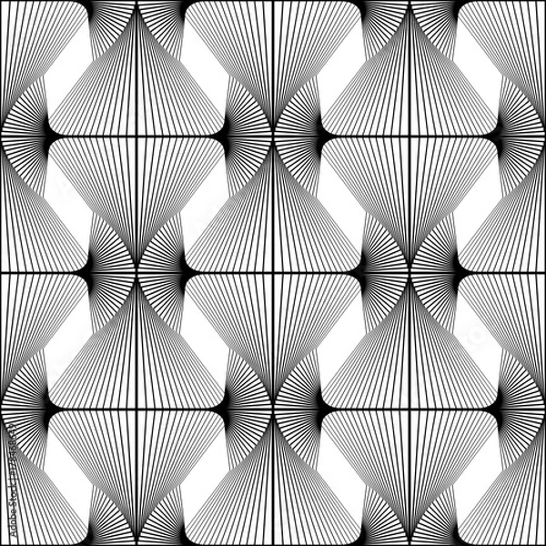 Fototapeta Design seamless monochrome decorative pattern