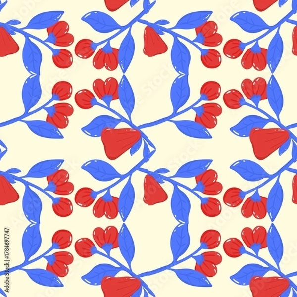 Fototapeta seamless floral pattern