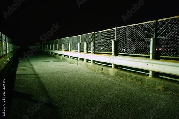Obraz 夜のフェンス