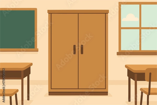 Obraz cupboard vector in class