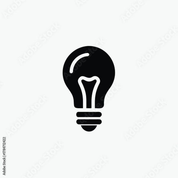 Fototapeta bulb vector icon silhoutte vector template