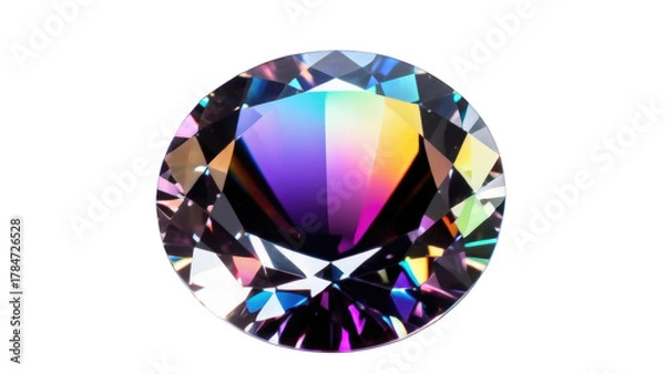 Fototapeta Shining colorful diamond stone for premium products, luxury campaigns, store displays, or inspirational graphic templates