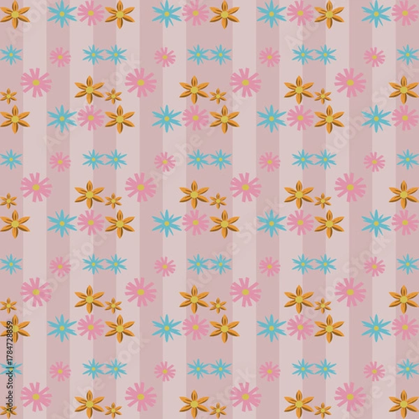 Fototapeta seamless floral pattern