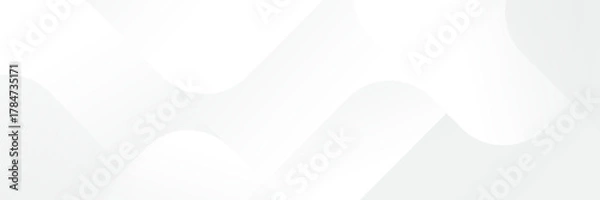 Obraz Abstract pattern white geometric banner design background.