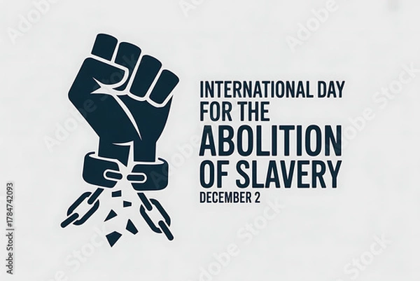Fototapeta International Day for the Abolition of Slavery vector. Human 