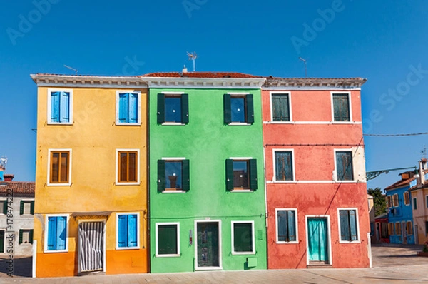 Obraz Case colorate a Burano