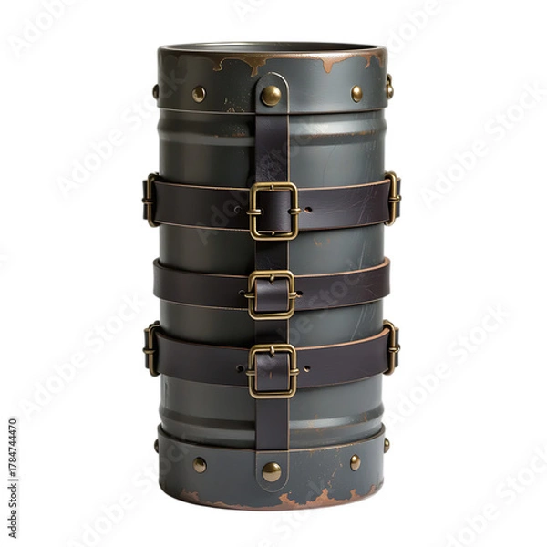 Obraz Steampunk arm armor with leather straps and buckles