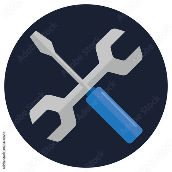 Fototapeta Maintenance icon isolated on white background.