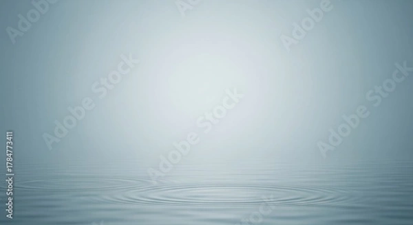 Fototapeta Serene Water Ripple: Capturing the tranquil beauty of water with delicate ripples, creating a sense of peace and calm, perfectly conveying the essence of serenity.