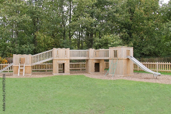 Obraz Climbing Activity Equipment in a Playground Area.