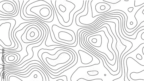 Obraz Topographic Contour Map Background. Abstract Vector Wave Grid With Mountain Relief. This Title Retains The Essential Keywords (Topographic, Vector, Contour, Map, Wave, Mountain) Abstract topographic.