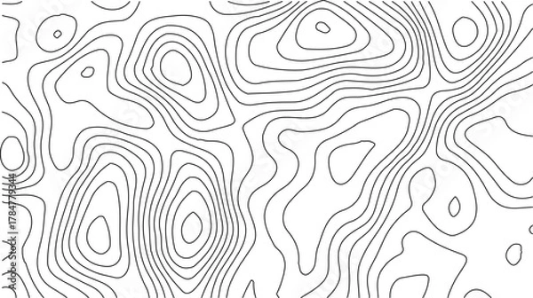Obraz Topographic Contour Map Background. Abstract Vector Wave Grid With Mountain Relief. This Title Retains The Essential Keywords (Topographic, Vector, Contour, Map, Wave, Mountain) Abstract topographic.