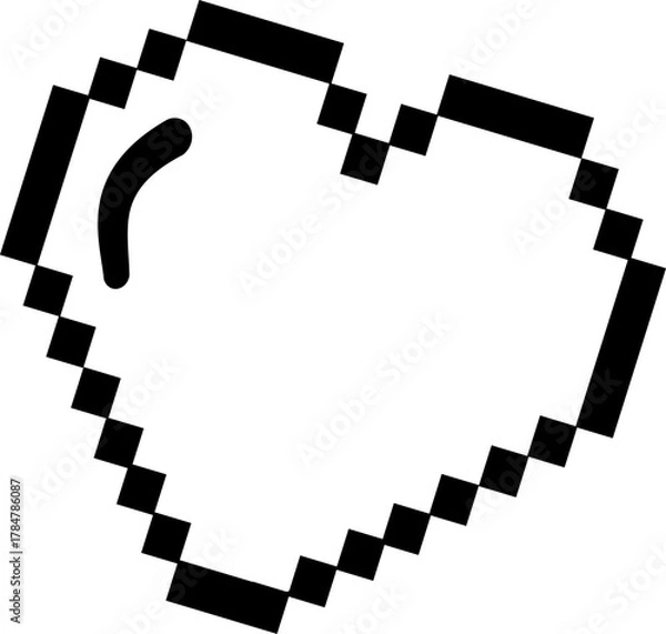 Obraz Y2K Digital Aesthetic Set with 90s Pixel Style Elements and Pastel Tech Graphics