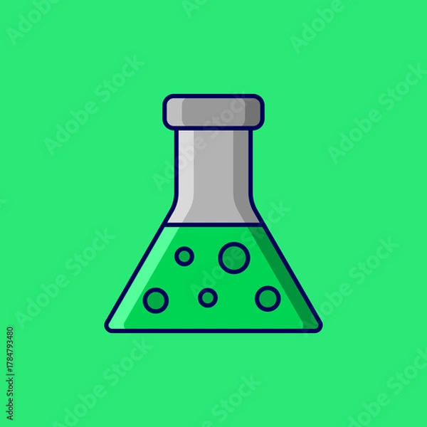 Obraz Chemistry Vector Icon Illustration On Isolated Background.	