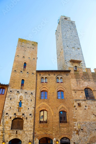 Obraz Historic towers and medieval buildings in San Gimignano, Tuscany