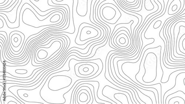 Fototapeta Topographic Contour Map Background. Abstract Vector Wave Grid With Mountain Relief. This Title Retains The Essential Keywords (Topographic, Vector, Contour, Map, Wave, Mountain) Abstract topographic.