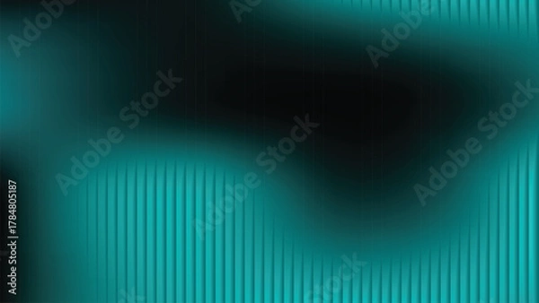 Obraz Abstract teal and black gradient with vertical lines texture
