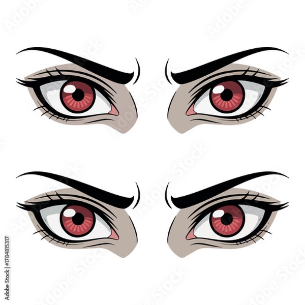 Obraz vector illustration of eyes