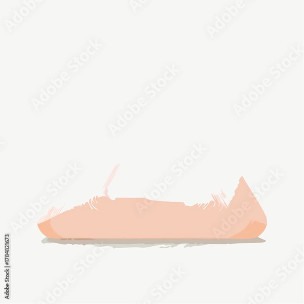 Fototapeta Minimalist salmon fillet illustration on a clean background with subtle shadings and strokes