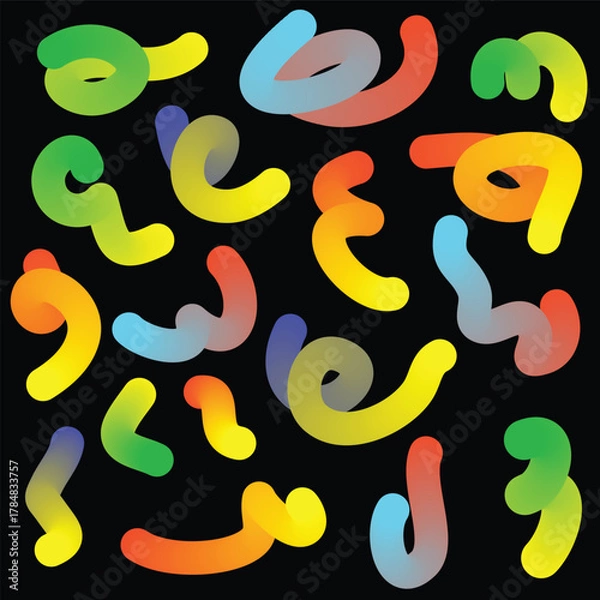 Obraz Colorful confetti and heart seamless pattern design for fabric and wallpaper