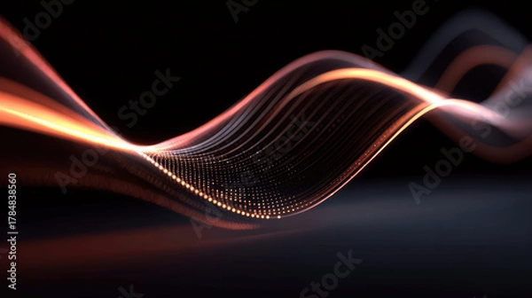 Fototapeta Abstract Glowing Light Wave Background