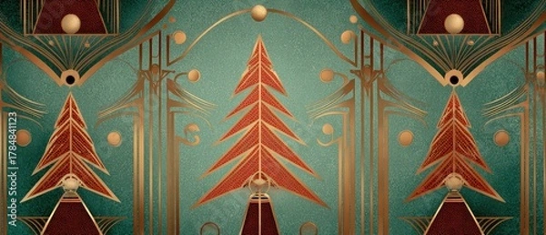 Obraz Art Deco Christmas design for New Year