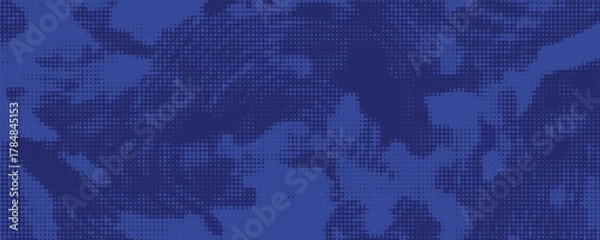 Obraz Dots halftone blue color pattern gradient texture with technology digital background. Dots pop art comics with summer background.