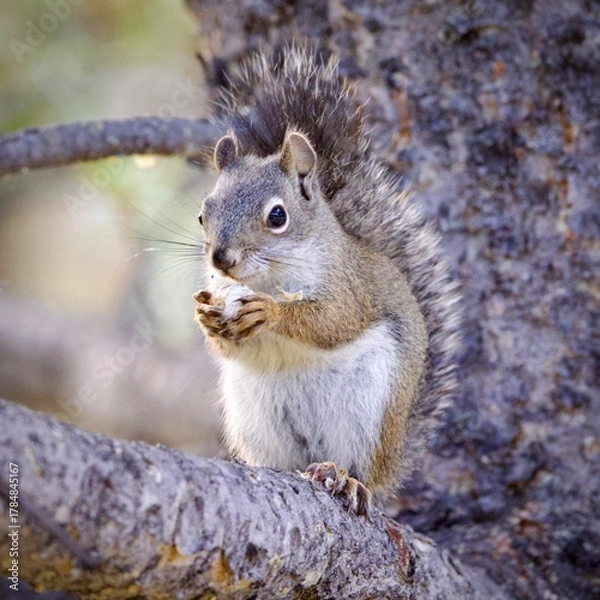 Obraz squirrel eating nut