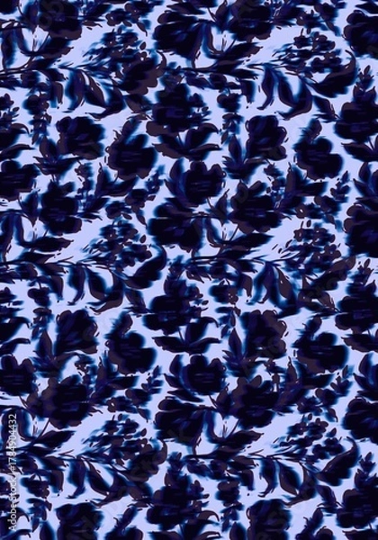 Obraz Romantic flowers with Leaves Pattern