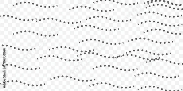 Fototapeta Minimal Flow Wave Dotted Texture Vector Art