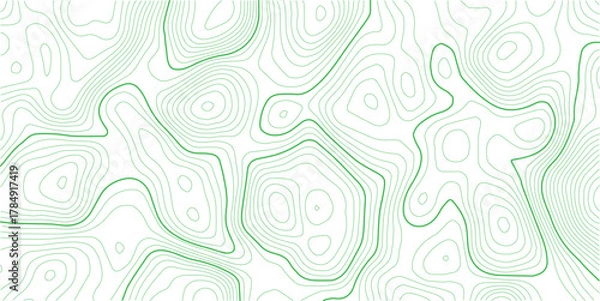 Obraz Topographic map background concept. Topo contour map. Rendering abstract illustration.. Vector  Illustration