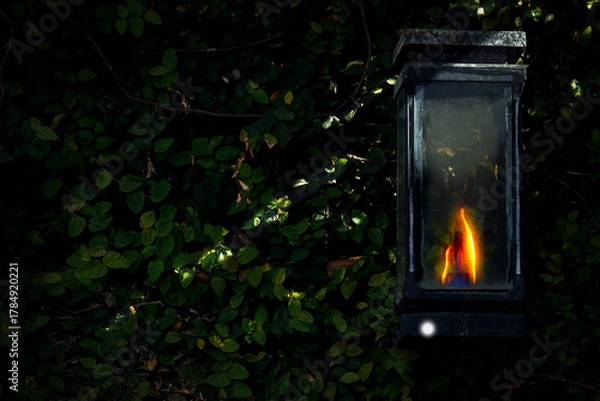 Fototapeta Sidewalk Gas Lamp