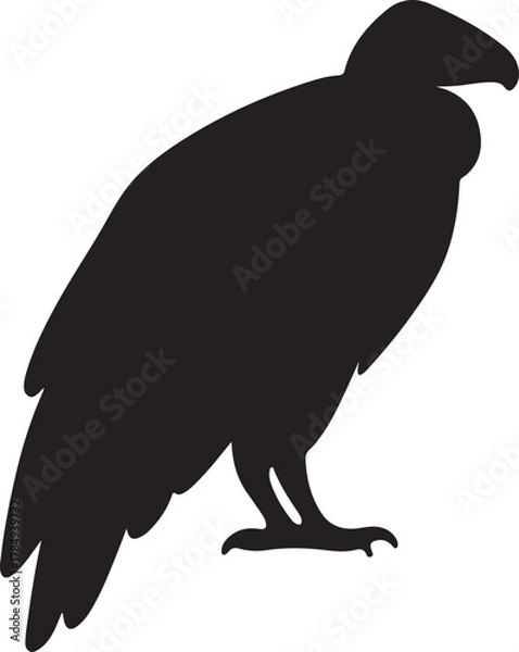 Fototapeta Crow and eagle vector illustration on a white background