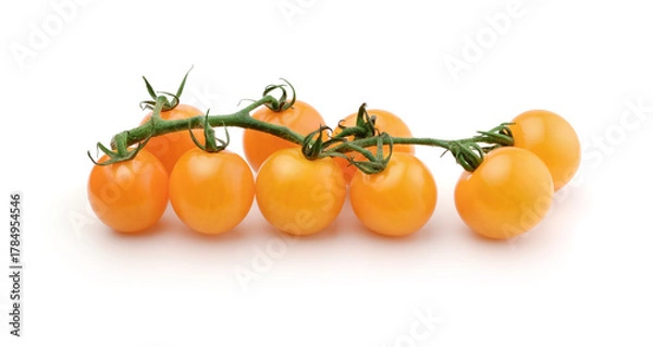 Obraz Ripe cherry tomatoes isolated on white.