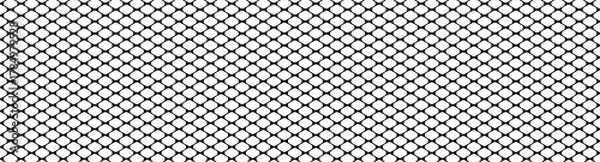 Obraz Wide simple black grill mesh pattern vector illustration