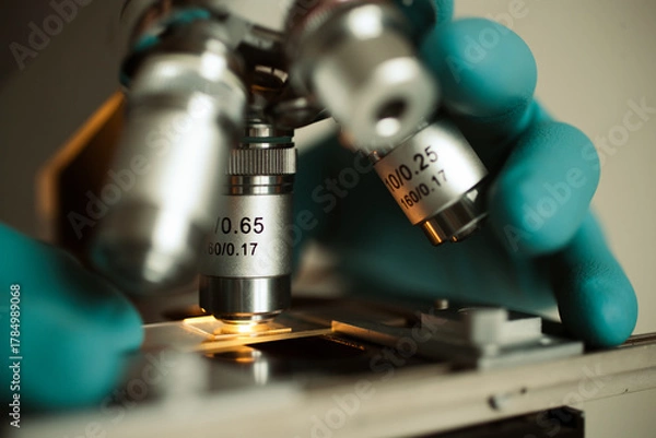 Obraz Laboratory work with optical microscope