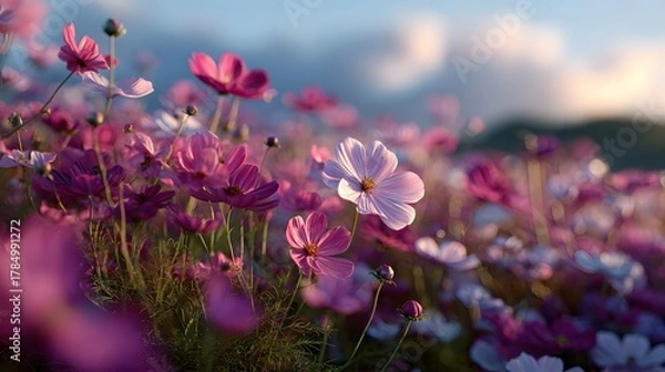 Fototapeta spring flowers in the field