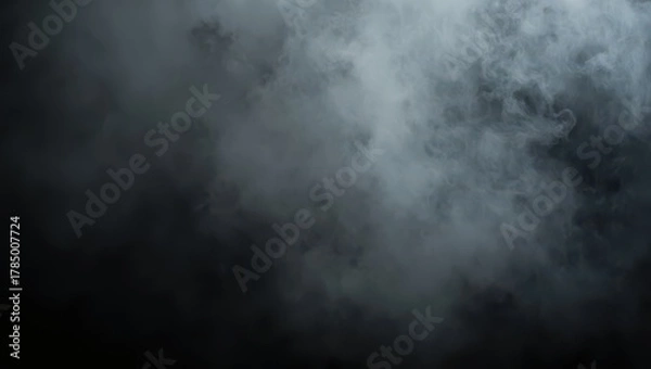 Fototapeta Deep Charcoal Gray Moody Aesthetic Background Atmospheric Smoke Fog
