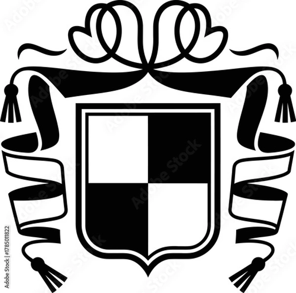 Fototapeta Medieval Heraldic Shield Crest Vector