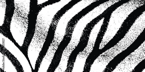 Fototapeta Seamless realistic zebra pattern in black and white. Abstract zebra pattern design. Black and white stripes create dynamic effect. Stylish and modern texture perfect for various creative projects. 