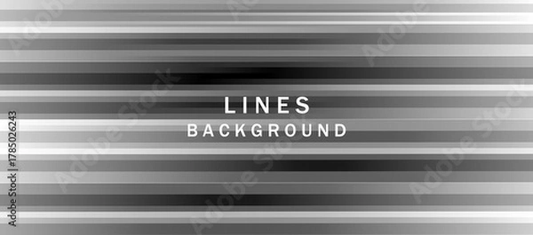 Fototapeta Abstract background with horizontal lines in modern white color.