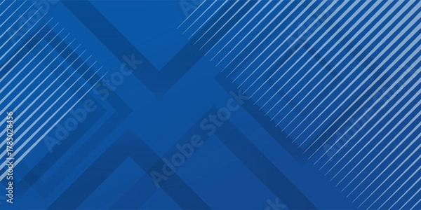 Fototapeta Abstract bacgkround blue and white gradient. Modern blue abstract rectangle box lines background for presentation design