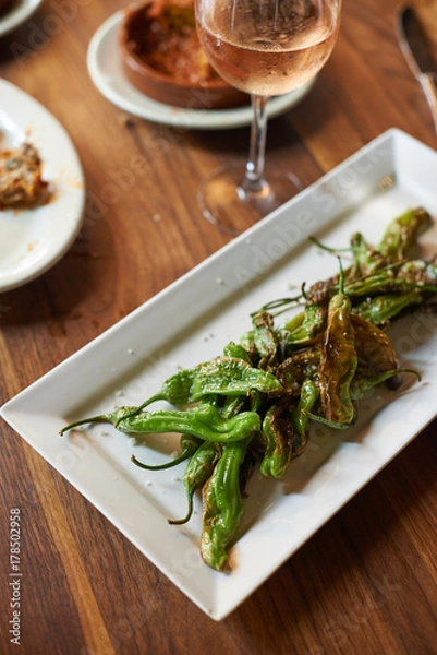 Obraz Sautéed Shishito Peppers