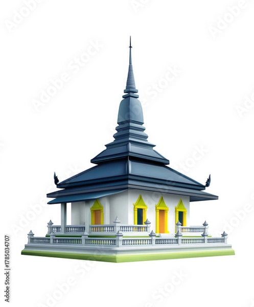 Obraz Pagoda, temple 3D icon