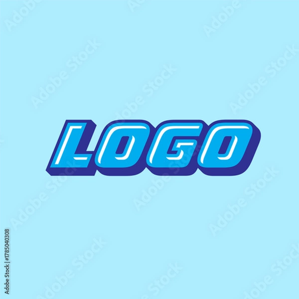 Obraz Blue 3D Text Box Sale Icon Illustration Logo Text Design