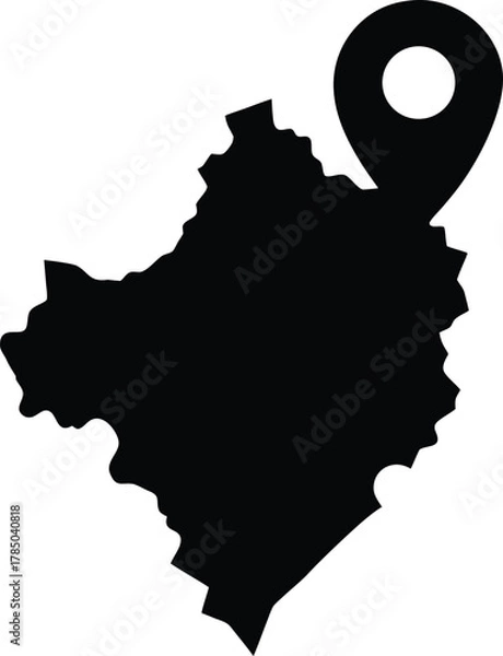 Obraz Map antique silhouette vector art illustration