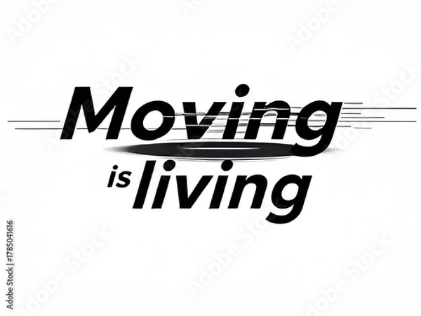 Fototapeta Black Typography with Speed Effect for Promoting Physical Activity