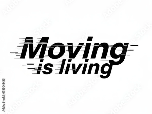 Fototapeta Black Typography with Speed Effect for Promoting Physical Activity