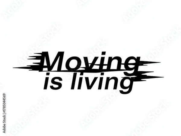 Fototapeta Black Typography with Speed Effect for Promoting Physical Activity